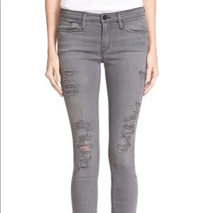 Frame Denim Grey Shred & Tee Bundle